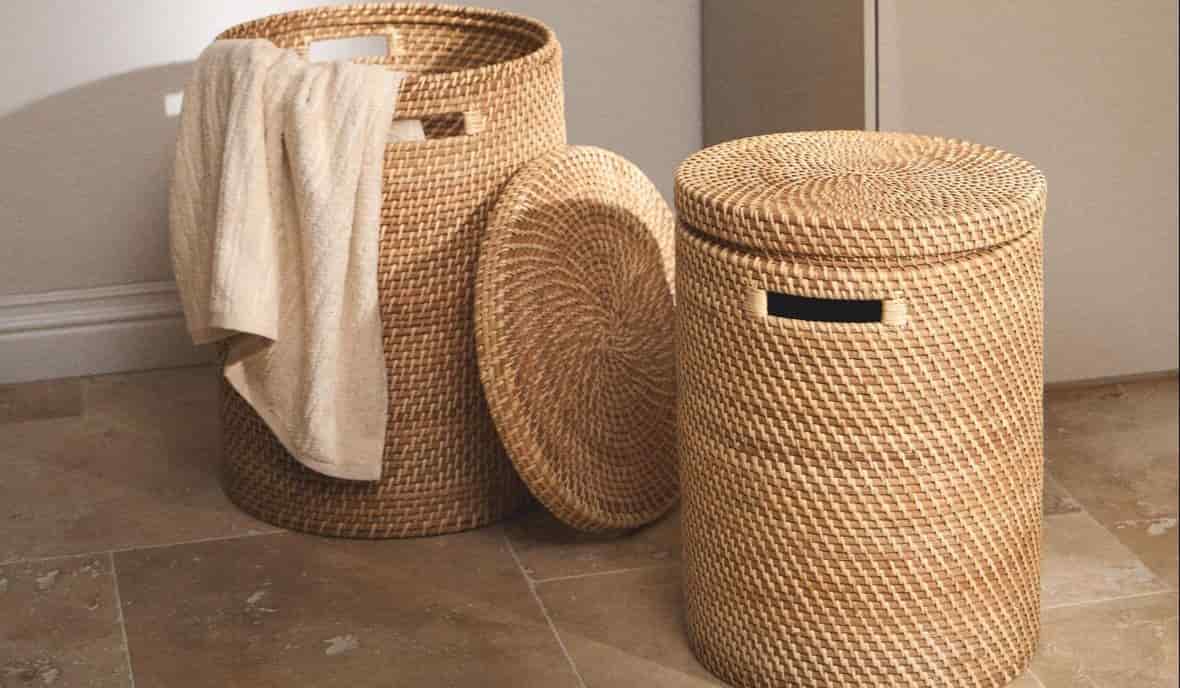 تصویر 3 از سبد لباس حصیری مناسب استفاده روزمره در خانه